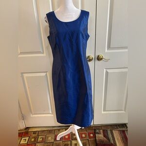 Miller Shor royal blue silk cocktail dress, size 8